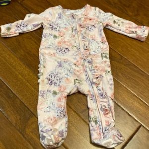 Caden Lane size 0-3 month ruffle sleeper